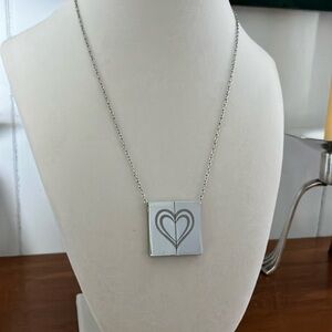 Silver Heart Wish Pendant Necklace